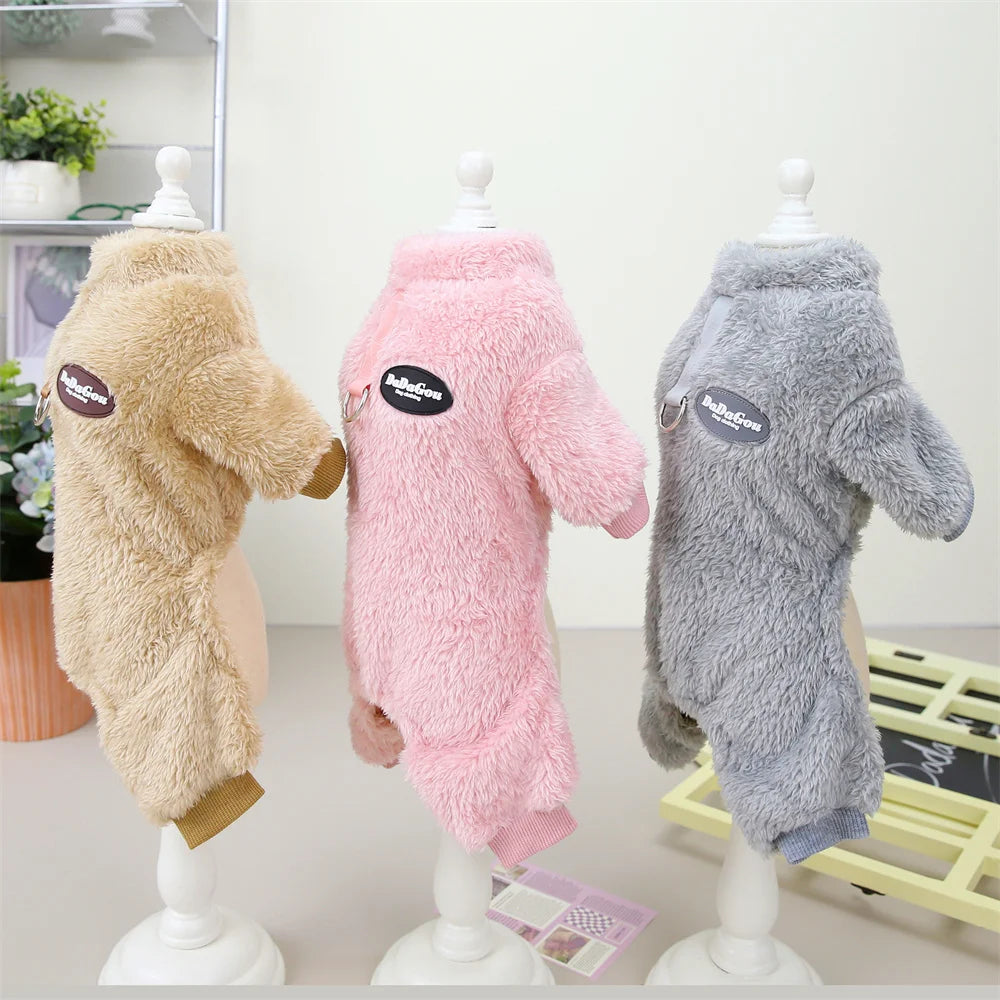 Winter Cat Puppy Jumpsuits Warm Fleece Pet Coat for Small Dogs Cats Kitten Clothing Chihuahua Sphynx Jacket ropa para gato - Play Paws Toys