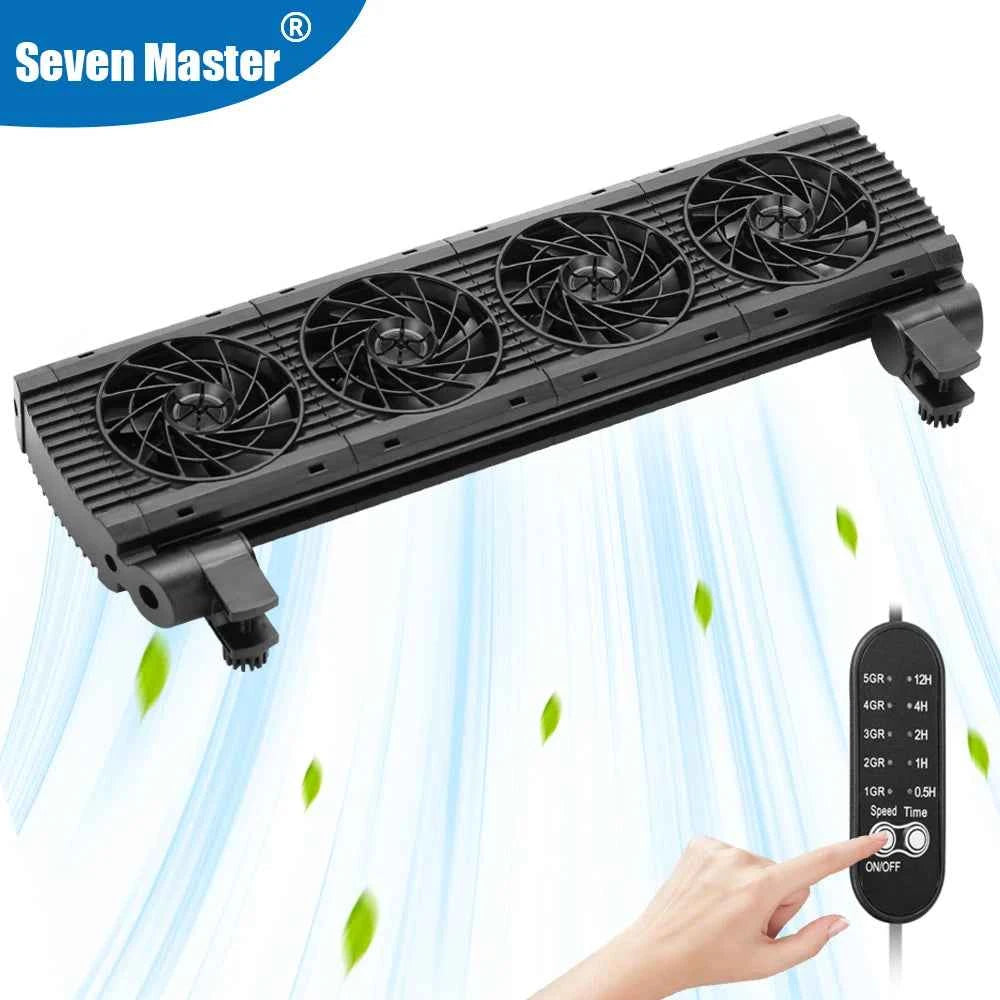Fish Tank Fan Adjustable 8 Variable Speed Aquarium Cooling Fan Fish Tank Fit For 15mm tank thickness