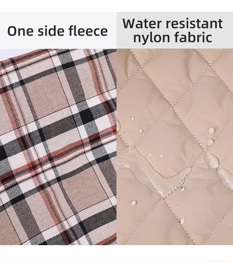 Reversible Dog Jacket Winter Dog Clothes Waterproof Checked Soft Quilted Coat for Small Large Dogs Warm Pet Vest French Bulldog
