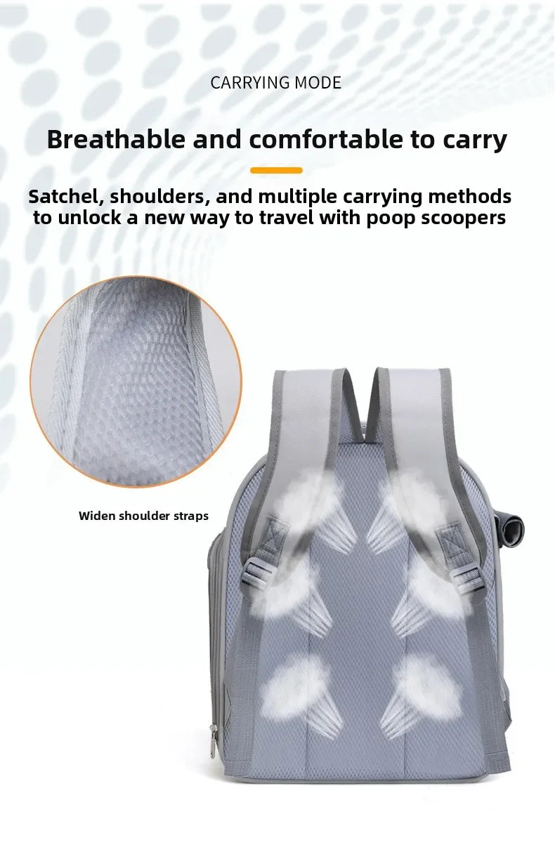 Large Capacity Breathable Mesh Portable Foldable Pet Carrier Backpack for Dog and Cat Outdoor Travel Camping Hiking Supplies - Play Paws Toys