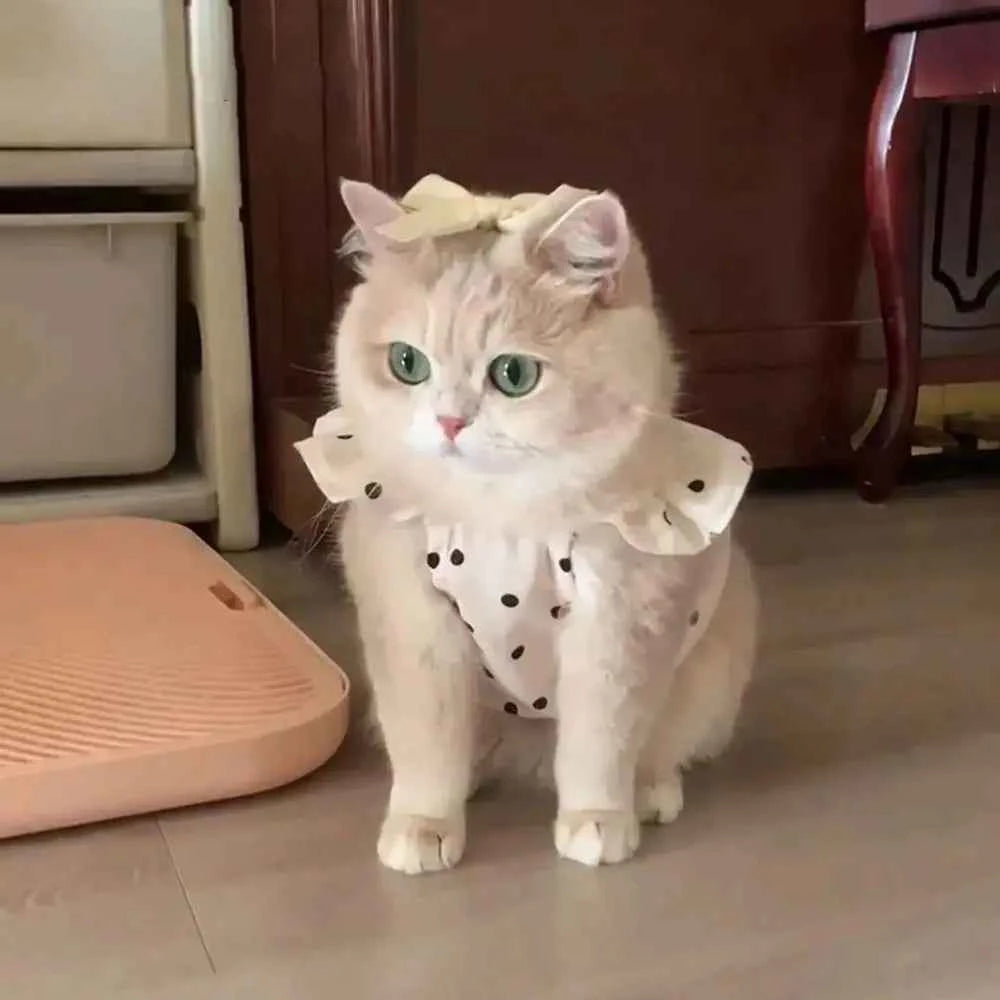 Fashion Dot Pet Dog Dress Sleeveless Summer Clothes Cat Princess Dresses Slim Style Pet Clothes Chihuahua Bichon French Bulldog
