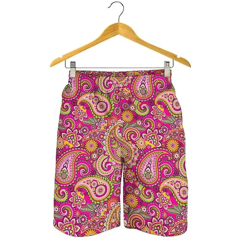 Fashion Paisley  Pattern Beach Short Men Clothing Popular 3D Print Daily Casual Board Shorts Classic Trend Streetwear New Trunks