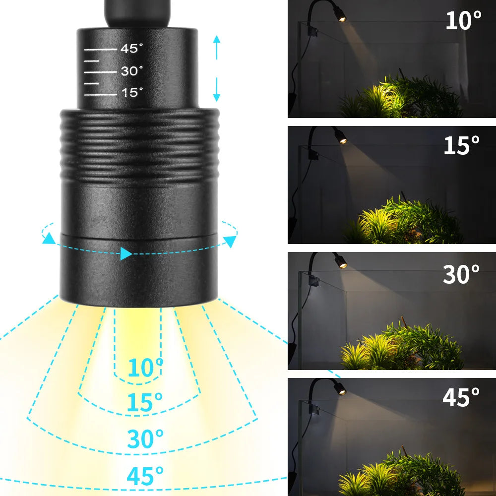 USB Aquarium Light Lighting plants Grow Light Super Slim LED 3W Aquatic Plant Lighting Waterproof Clip-on Lamp For Fish Tank