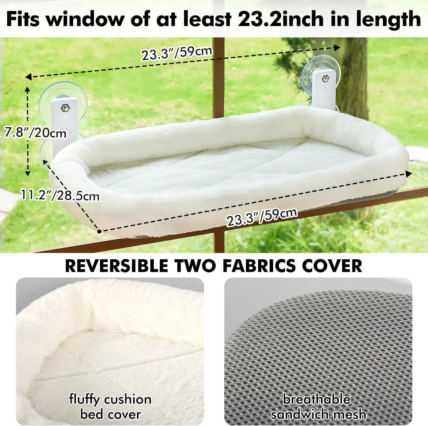 Cat hammock window cat nest windowsill bedside sun sucker pet balcony glass habitat cat nest - Play Paws Toys