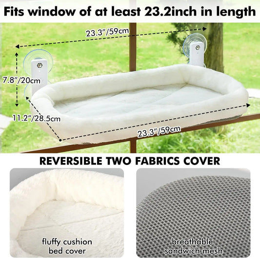 Cat hammock window cat nest windowsill bedside sun sucker pet balcony glass habitat cat nest - Play Paws Toys