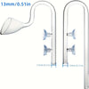 High Borosilicate Glass Lily Pipe Inflow Outflow - Fish Tank Water Surface Skimmer Filter for Crystal Clear Planted Aquariums