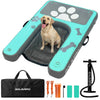 Inflatable Dog Water Ramp, Non-Slip Pet Pool Ladder with EVA Deck, Floating Dog Stairs with Pump, Repair Kit & Carry Bag, for Pool, Lake, Boat & Dock, 3 Colors Available