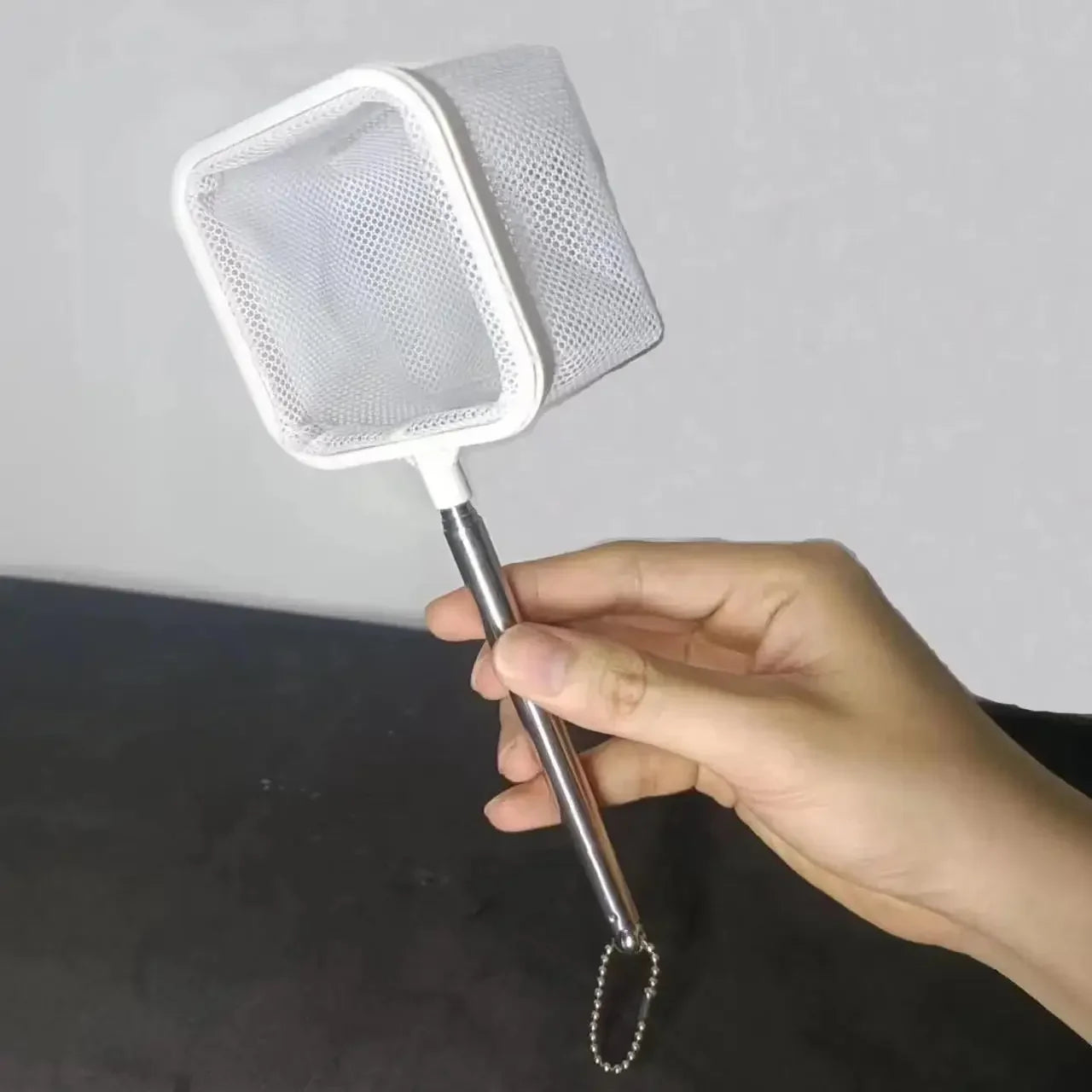 1PC Aquarium Square Fishing Net Extendable Long Handle Fishing Gear For Catching Fish Shrimp Tank Clean Accessories