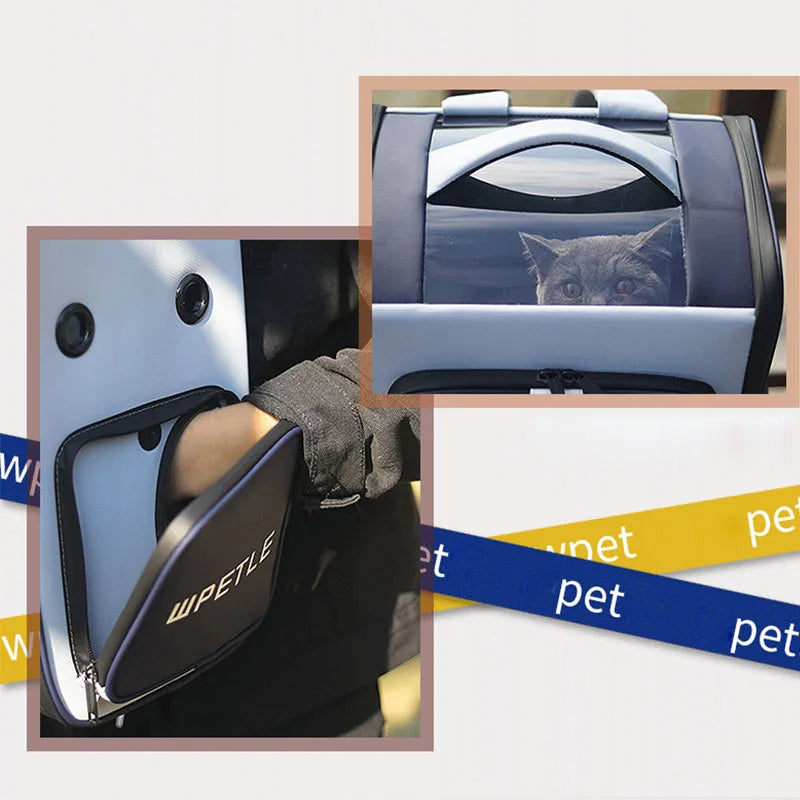 Portable Astronaut Travel Bag, Breathable Space Capsule, Expandable Carrier, Pet Backpack for Cat and Dog - Play Paws Toys