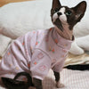 Soft Cotton Long Sleeves Shirt for Sphinx Cat Spring Autumn Cute Sweet Pink Green Coat for Cats Winter Sweatshirt for Devon Rex - Play Paws Toys