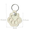 Pet Hair Commemorative Keychain Pu Leather Cat And Dog Fur Souvenir Keychain Dog Paw Pendant Pet Hair Storage Pendant Decoration