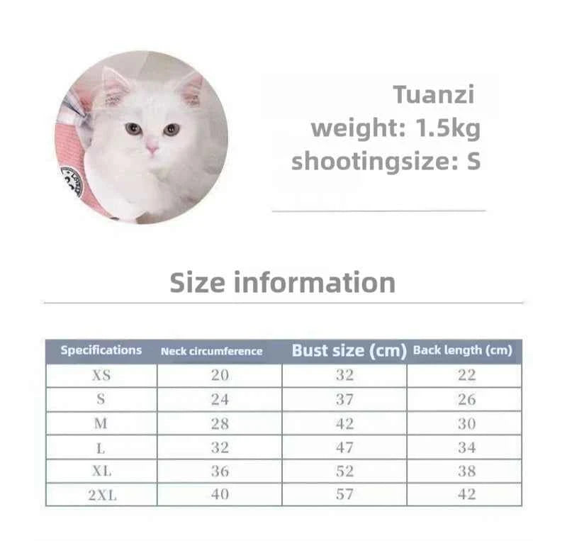 Spring Cat Jk Dress Baby Cat Jk Skirt Doll Kitten Pet Cute Skirt Sweater Waistcoat Thin Muppet Cat Dress Kitten Plaid Skirt