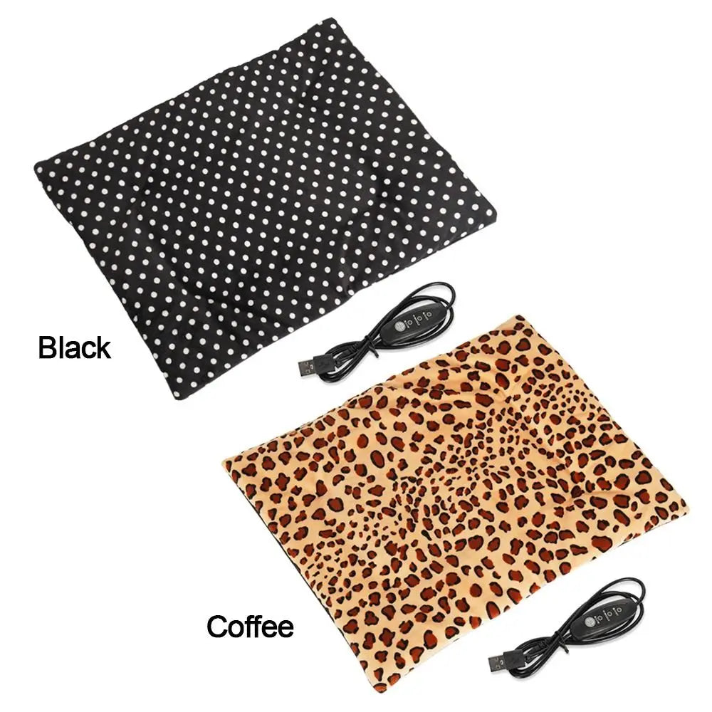 Pet Heating Pad Electric Blanket Dog And Cat Bed Mat Warming USB Blanket Washable Pad Warmer Soft Plush Winter Cat Puppy - Play Paws Toys