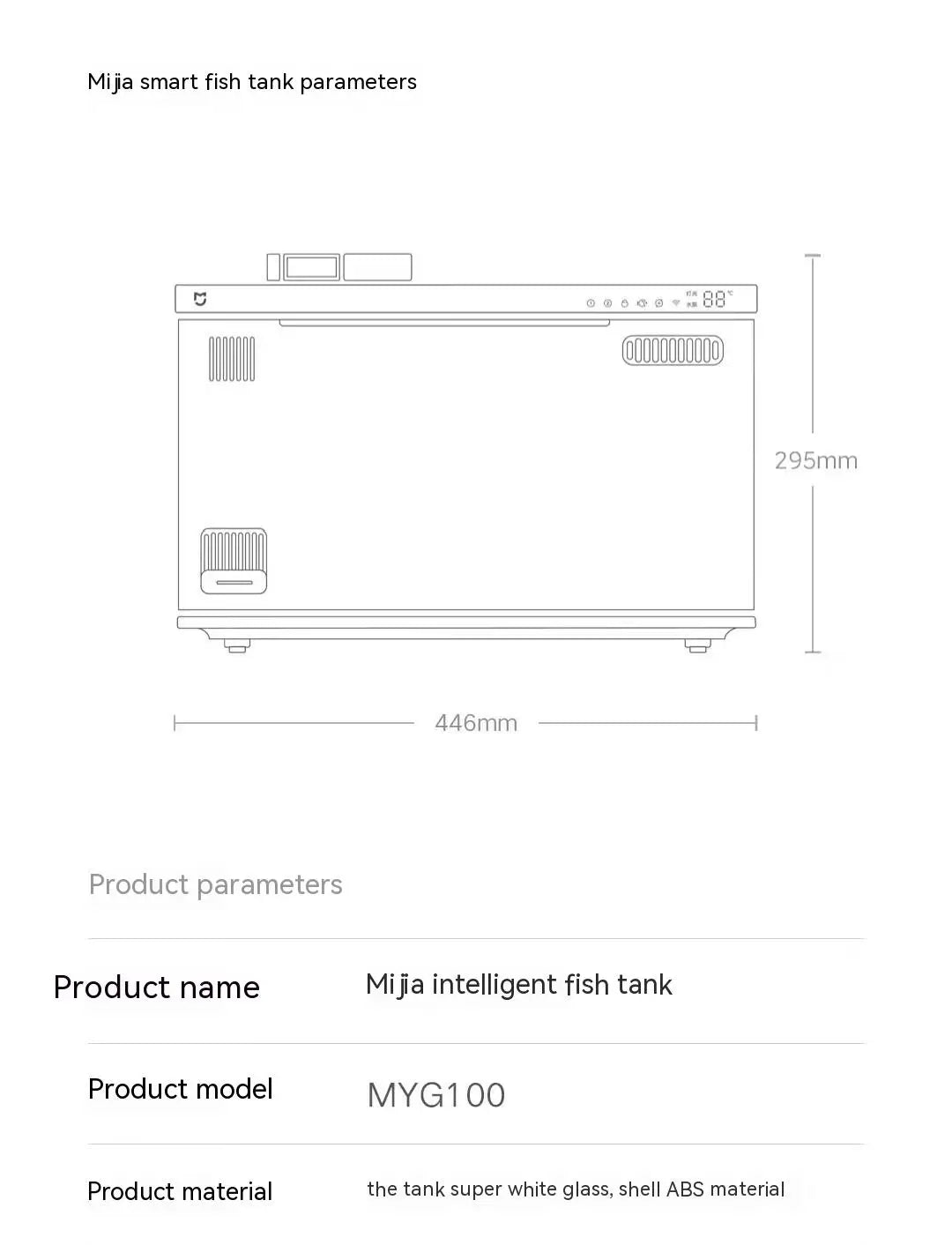 NEW MIJIA Smart Fish Tank MYG100 Work With Mijia APP Mobile Controlled Remote Feeding Smart Lighting System Light Aquarium CN