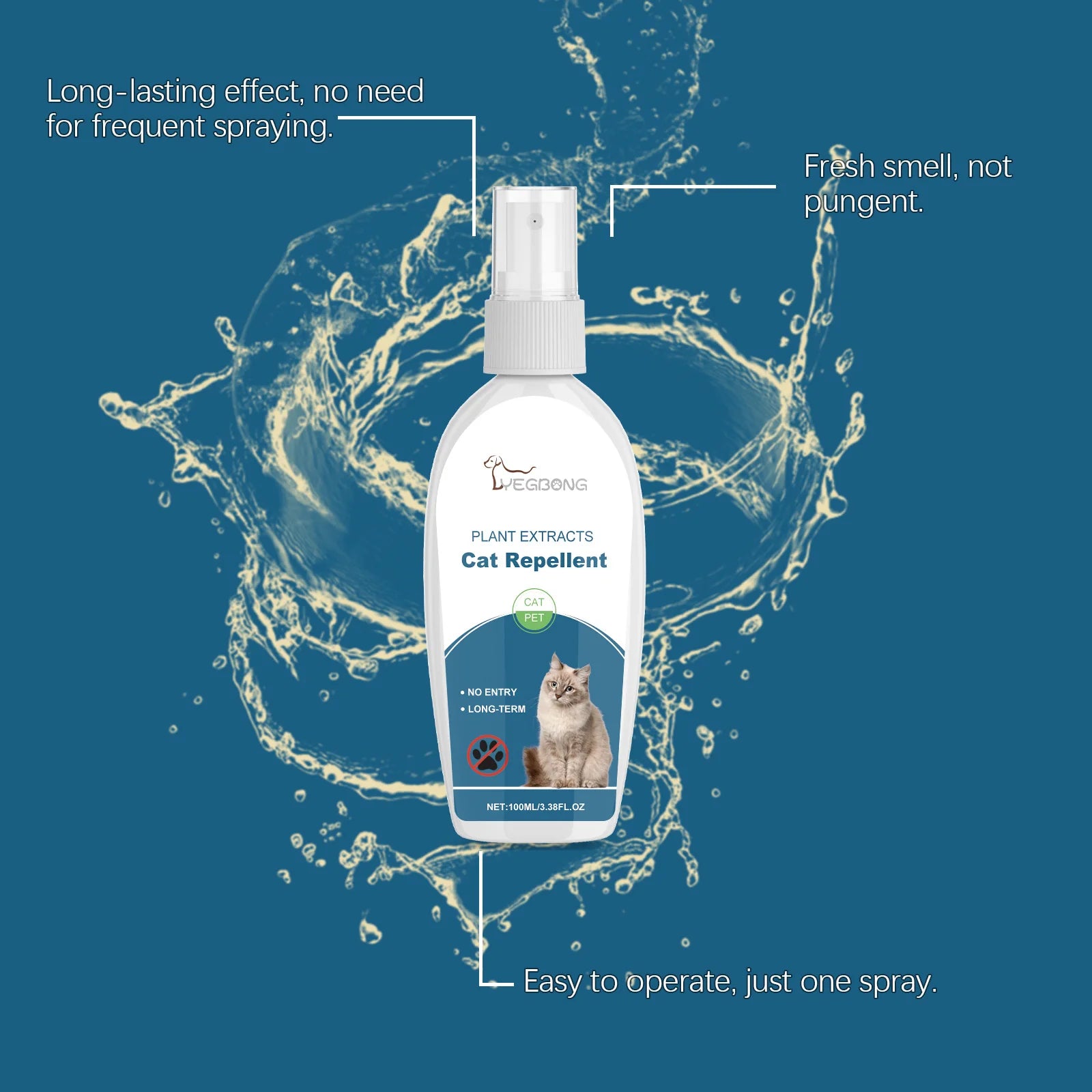 Indoor Cat Repellent Spray Anti-Scratching Anti-Chewing Behavior Corrector Pet Repelling Cats Deterrents Spray Pet Product 100ml