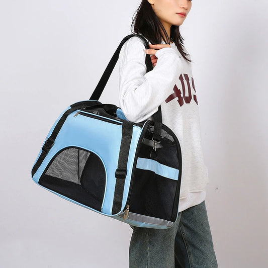 Cat Bags Portable Dog Carrier Bag Mesh Breathable Foldable Cats Carrier Bag Travel Breathable Transport Handbag - Play Paws Toys