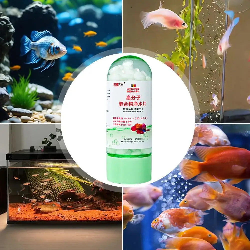 Fish Bowl Water Cleaning Odor Remover Water Purification Tablets for Fish Tank Aquarium Water Treatment Purification Tablet