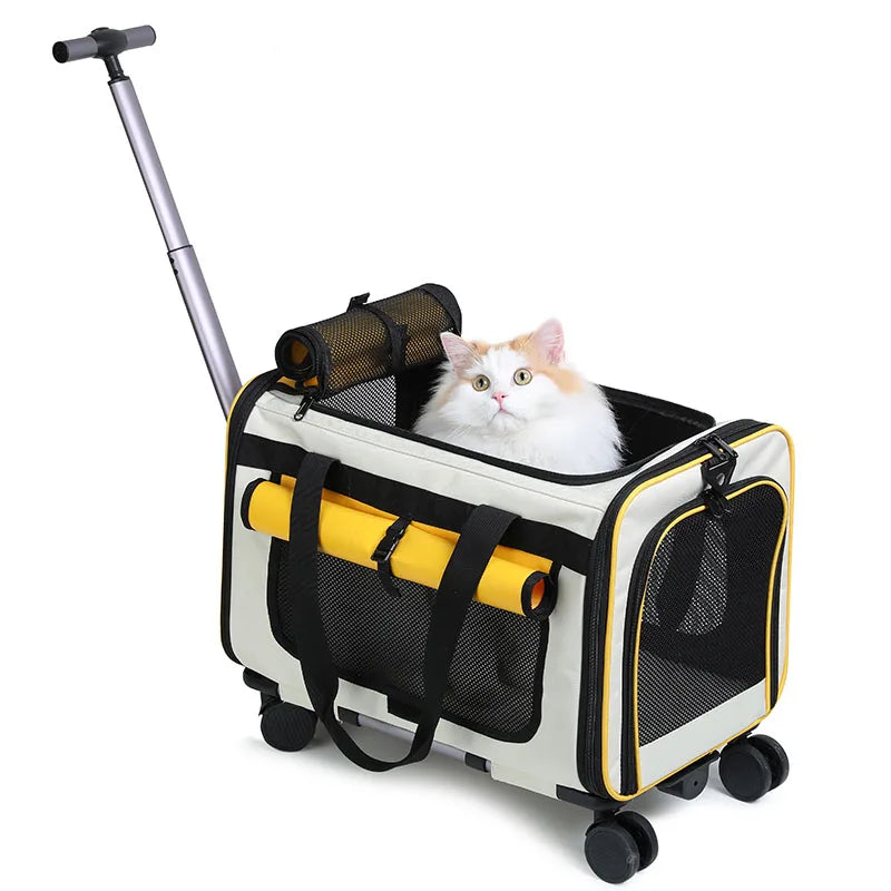 Pet Trolley Cat Bag Extra Large Portable Case Detachable Dog Trolley Case Large Foldable Pet Bag Cat Travel Carrier Bag - Play Paws Toys
