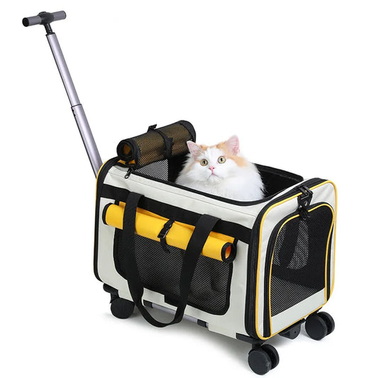 Pet Trolley Cat Bag Extra Large Portable Case Detachable Dog Trolley Case Large Foldable Pet Bag Cat Travel Carrier Bag - Play Paws Toys