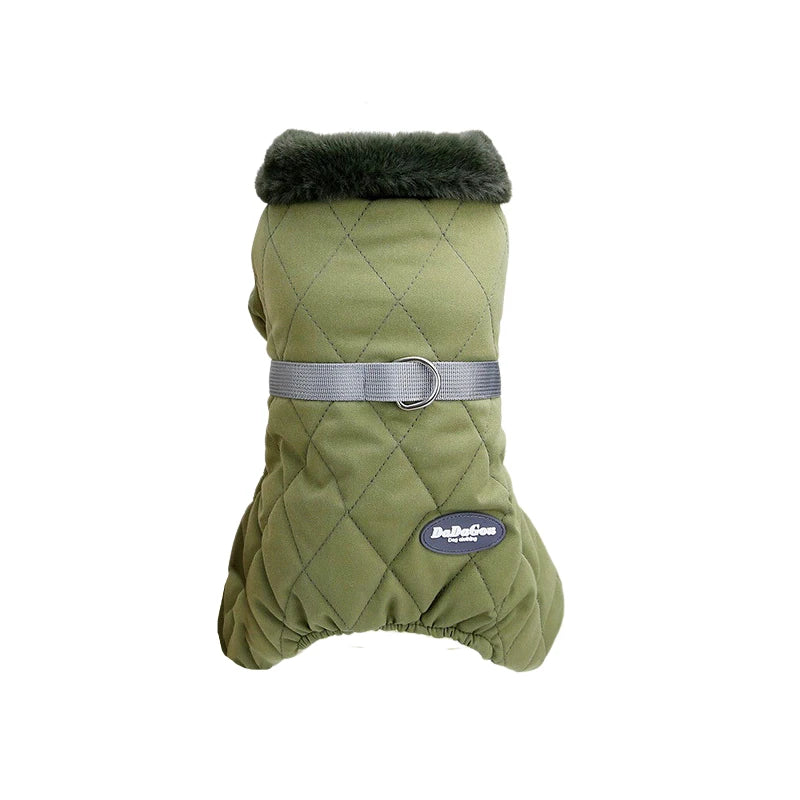Warm Fleece Dog Jumpsuit For Small Medium Dogs Jacket with D-ring Autumn Winter Puppy Coat Chihuahua Costume Bulldog Pet Outfits