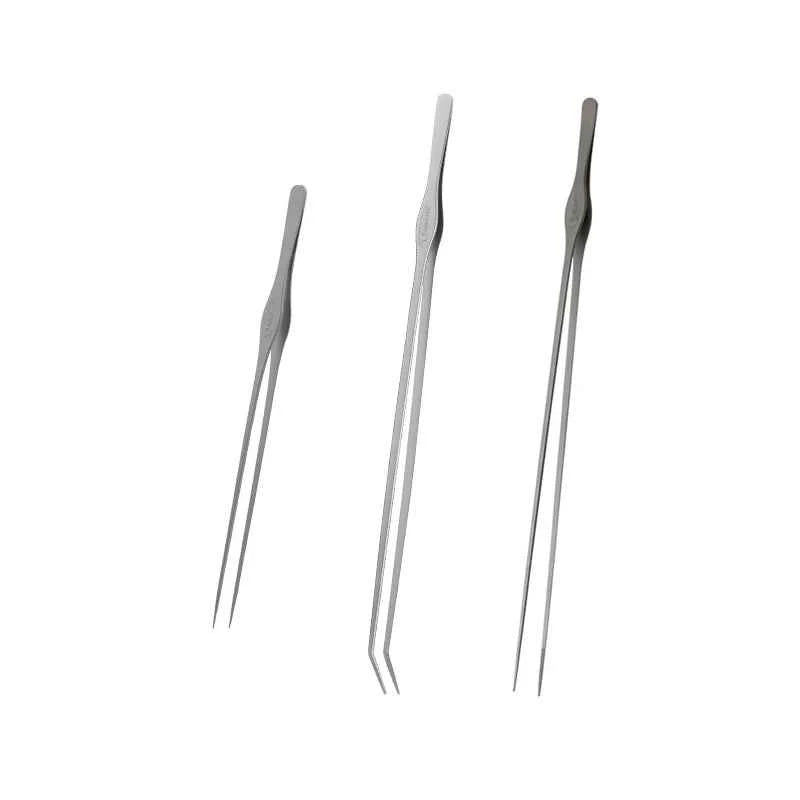 Tweezer Aquatic Aquarium Plant Stainless Steel Mirror Aquascape Straight Clip Bend Cleaning Tools Accessory Fishing ADA Quality