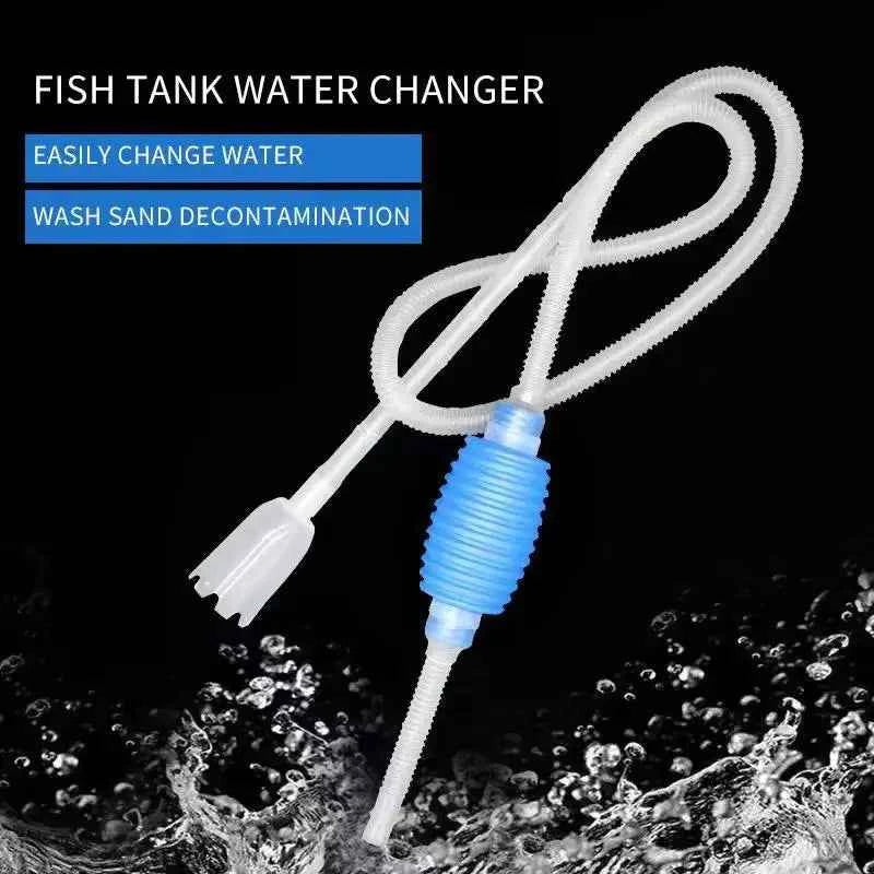 Aquarium Gravel Cleaner Siphon – Manual Fish Tank Water Changer with Bulb, Multi-Function Sand Vacuum Cleaner for Fish Poop