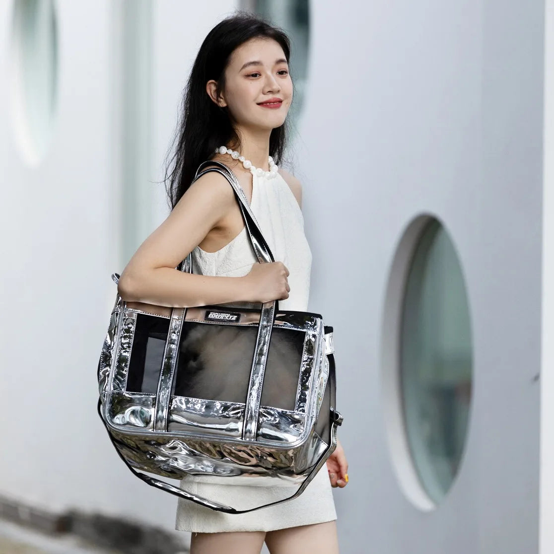 EDENPETZ Breathable Pet Dog Cat Carrier Mesh Leather Fashion Large Travel Puppy Kitty Carry Bag Shoulder Handbag - Play Paws Toys
