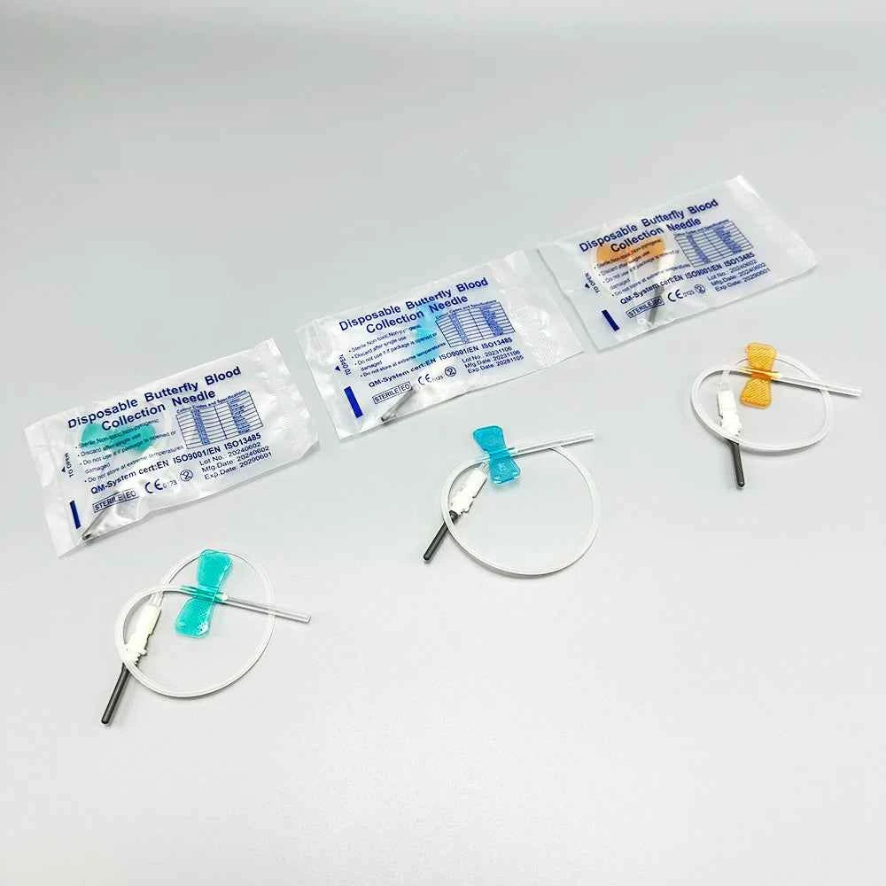 100PCS/lot Disposable Butterfly Blood Collection Needle double wing type Blood Collection Needle Pet Care Room Cat Dogs Animal