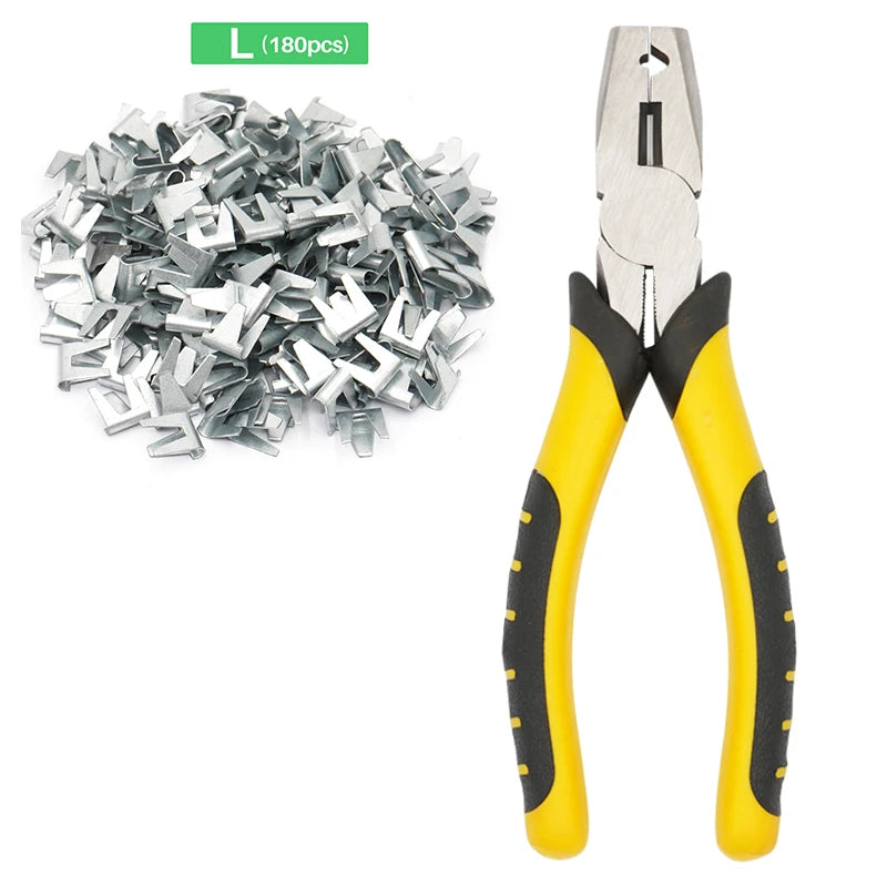 Pet Cage Installation Repair Clamp Chicken Quail Cage Binding Cage Pliers Bird Rabbit Clamp Pliers with Nail Cage Buckle Clips