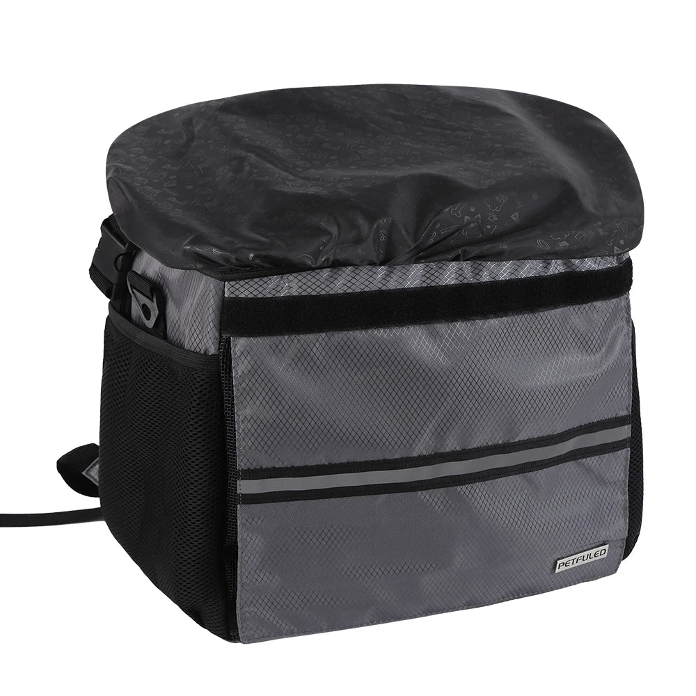 Bicycle Front Basket Pet Dog Carrying Bag Removable Suspension Folding Duffel Bag with 15 Lbs Weight Capacity for Cycling