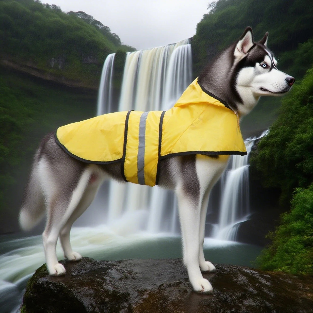 1PC Dog Raincoat for Rainy Season Multiple Colors and Sizes Available Includes Hood Design