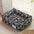 Plaid Printing Soft Removable&Washable Dog Bed Fabric Skin-Friendly Cotton&Linen Breathable Pet Sofa Square Cat Litte Dog Bed