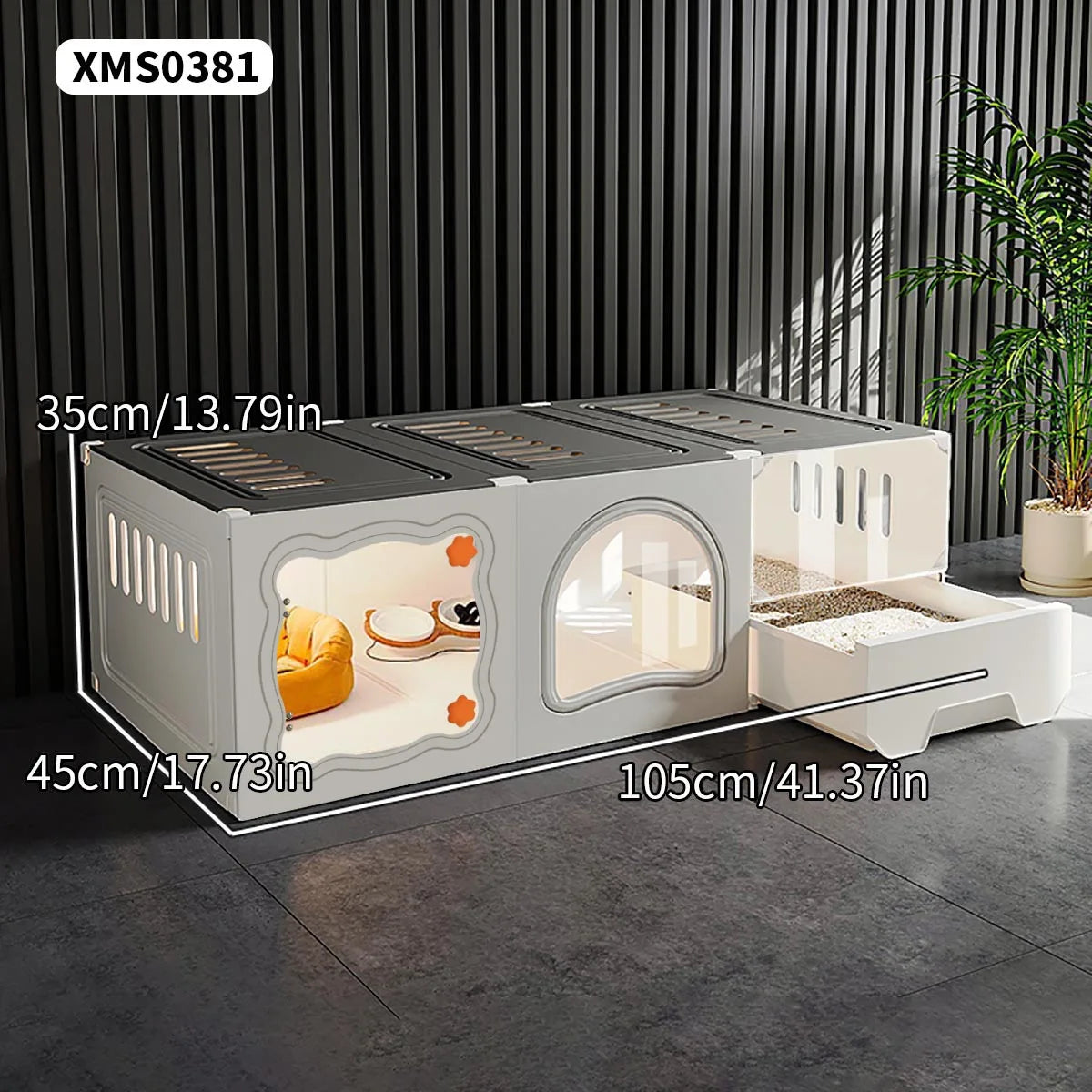 Cat House, Cat Cage, Universal Cat Nest, Cat Toilet All-In-One, Indoor and Outdoor, Suitable for Cats and Dogs, Space-Saving Pet Cage - Play Paws Toys