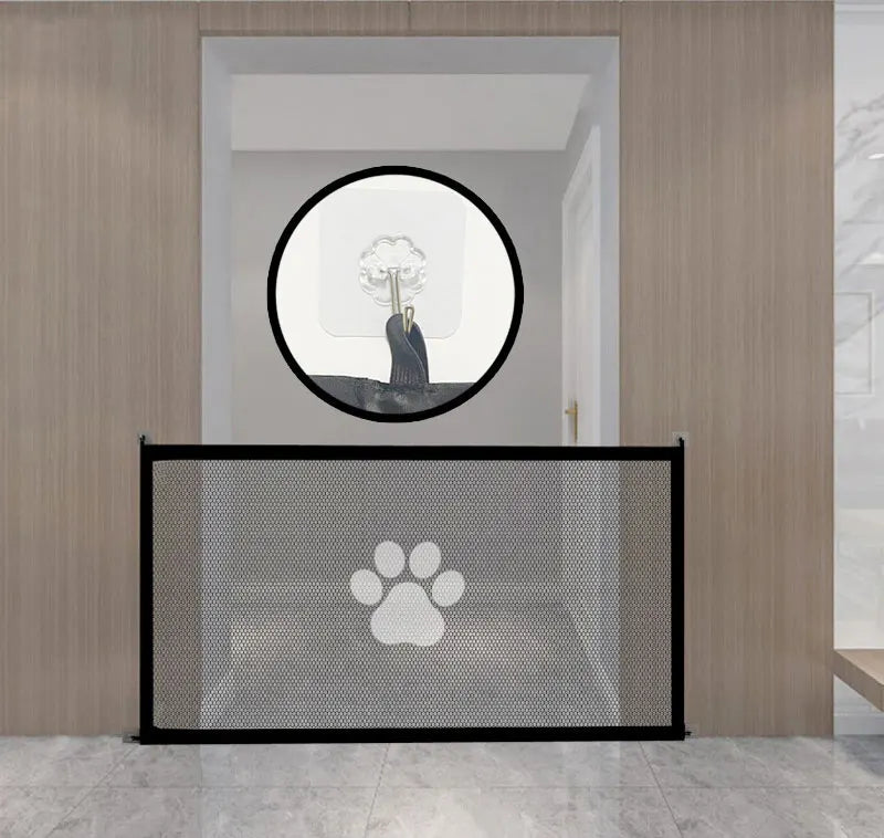 Pet Barrier Fences Portable Folding Breathable Mesh Cat and Dog Safety Fences Pet Supplies to Ensure Pet Safety - Play Paws Toys