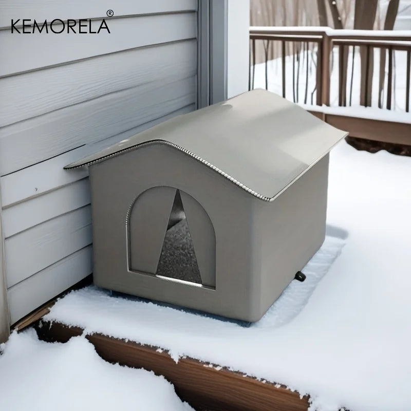 KEMORELA Stray Cat Bed Warmer - 3 Sizes of Comfortable Room-Shaped Shelter for Cats & Dogs, Durable Oxford Cloth, All-Season - Play Paws Toys