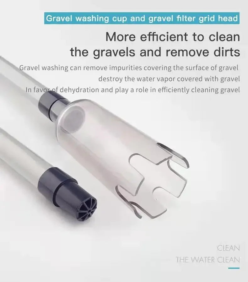 3W Aquarium Electric Gravel Cleaner Water Change Pump Cleaning Tools Water Changer Siphon for Fish Tank Water Filter Pump