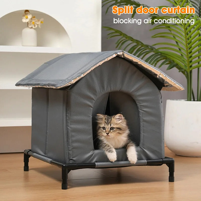 NewestStray Cat dog House Waterproof Outdoor Winter Warm Pet Cave Sleeping Beds Home Foldable Washable for Small Supplies - Play Paws Toys