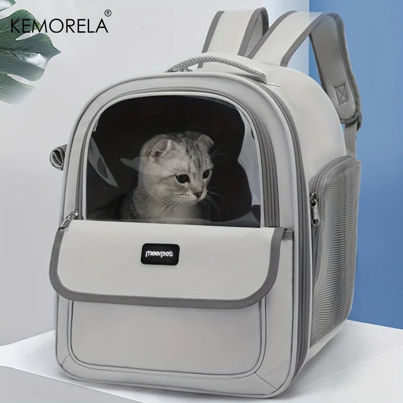 KEMORELA Pet Backpack for Cats And Dogs Large Outdoor Transparent Capsule Breathable Carrying Bag Pet Supplies - Play Paws Toys