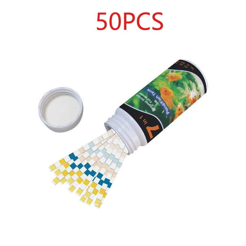 Aquarium Test Strips Freshwater pH Water Quality Test Kit for Fish Tank Ammonia Nitrite Nitrate Testing Swimming Pool