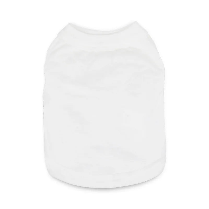 Soft Cotton Blank Dog Shirt, Breathable Spring Summer Pet Apparel, Lightweight Plain Dog T Shirt for Small to Large Dogs