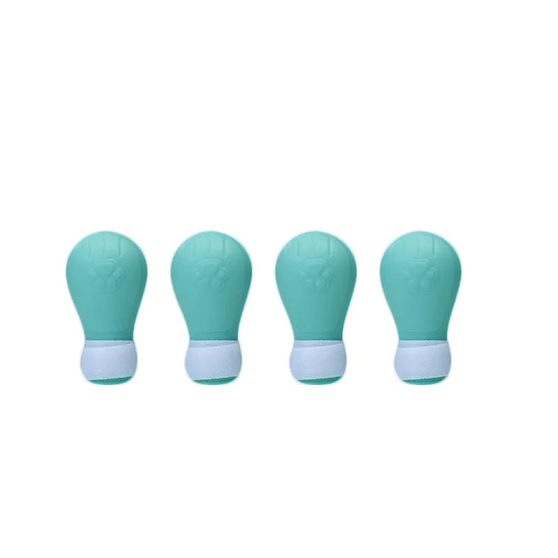 1Set Cat Muzzle Pet Grooming Cover Accessory Cat Anti Bite Anti Licking Space Hood Breathable Helmet with 4 Silicone Paw Shoes