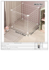 Pet Splicing Fence with Detachable Iron Mesh Gate, Isolation Barrier, Anti-Escape Gate, Indoor Fence, Easy to Assemble, Portable Cage - Play Paws Toys