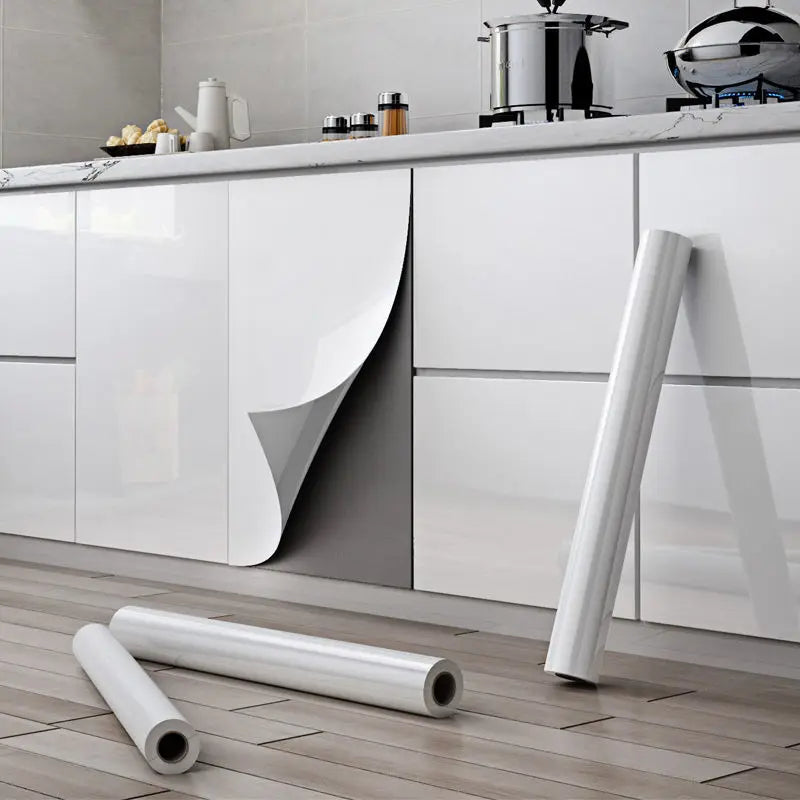 3D Self-Adhesive Wall Stickers Kitchen Ambry Furniture Decor Vinyl Waterproof Wallpaper Stick Roll Home Decor Contact Paper PVC
