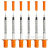 50pcs/lot 1ml 0.5ml 29G 30G 31G 32G Disposable Plastic Veterinary Syringe With Needles pet Animal dog cat syringe
