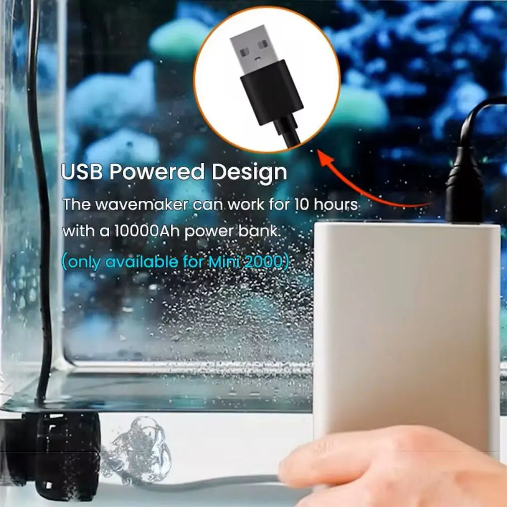 ZKSJ Third generation Mini Slim 2000 Slim 3000 Mini Aquarium Wave Maker Circulation Pump 3 Wave Patterns No control program