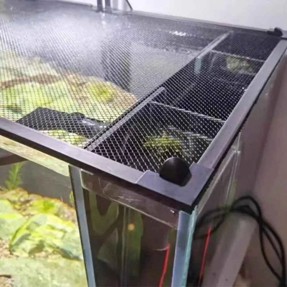 Sturdy Magnetic Fish Tank Lid Cover DIY Easy Installation Fish Tank Mesh Lid Cover Turtle Tank Net Fish Tank