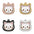 Cute Personalized Cat Tags Stainless Steel Colored Pattern Pets Cat Name Tags Pendant Engraved Keyring Kitten Accessories