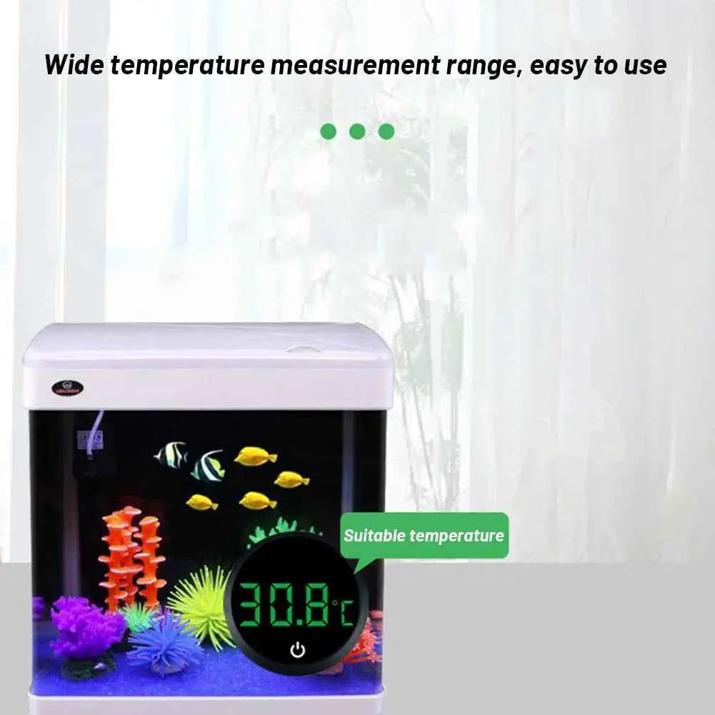 Cordless Digital Aquarium Thermometer LED Display Electronic Fish Tank Water Temperature Measurement Control Temp Meter Gauge
