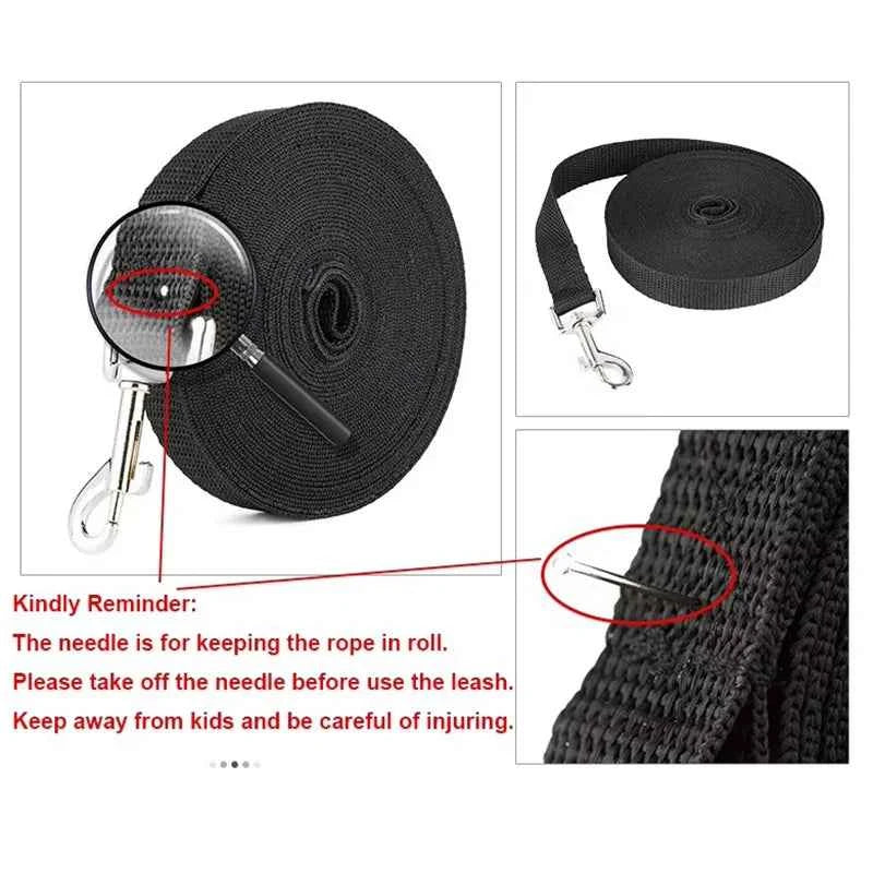 Nylon Extra Long Pet Leash Durable Dog Lead For Dog Recall Training Extended Length Anti Tangle Heavy Duty Pet Leash Outdoor