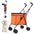 Wedyvko Shopping Trolley 33lbs 4 Wheels Dog Stroller Rotate Pink Pet Puppy StrollerTravel Hand Cart Folding einkaufswagen